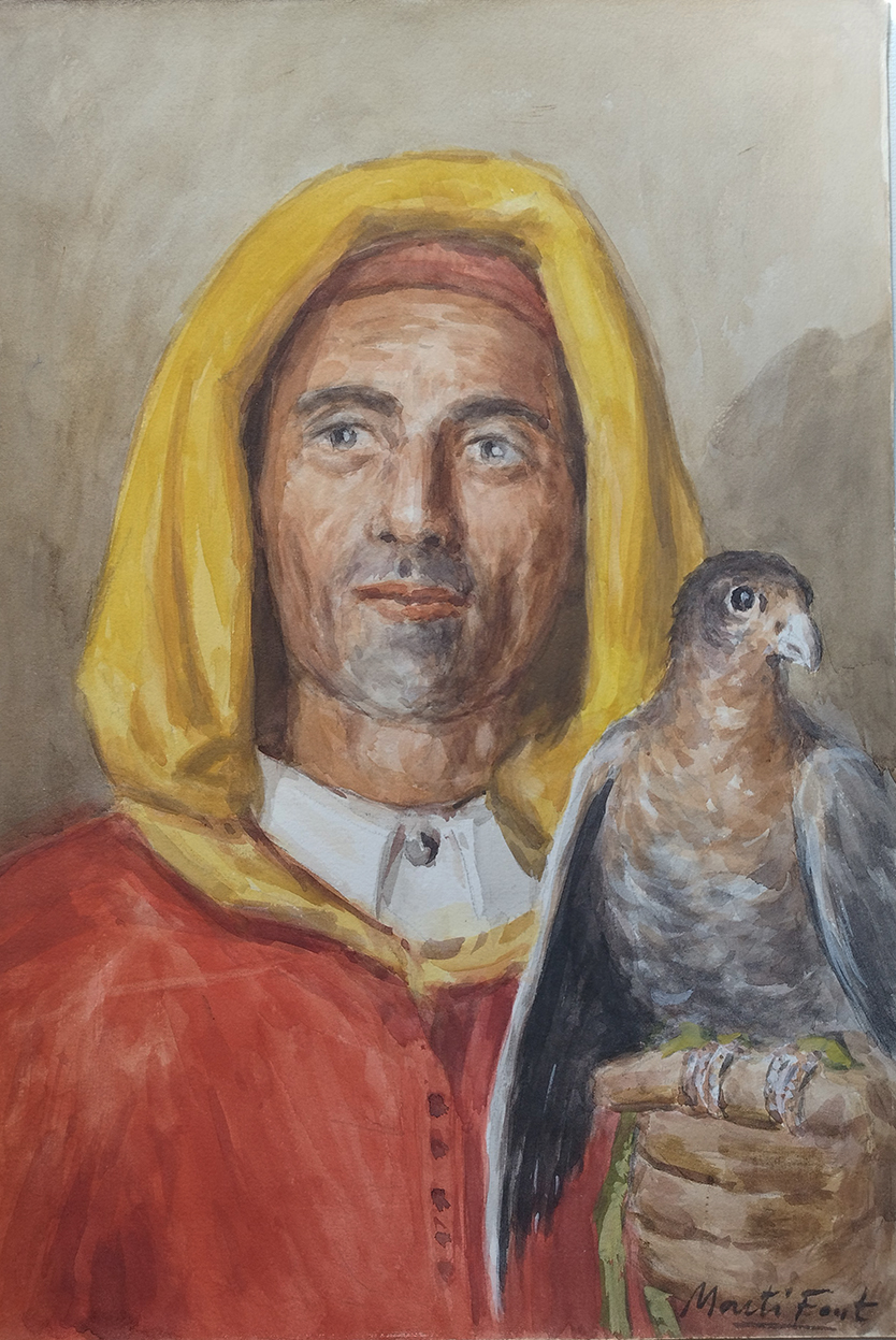 Pintor Martí font: Cabeza árabe halcón