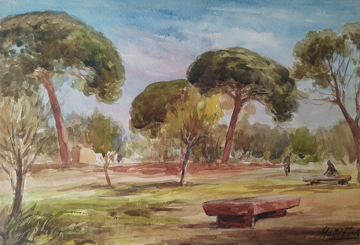 Pintor Martí font: Paisaje de pinos