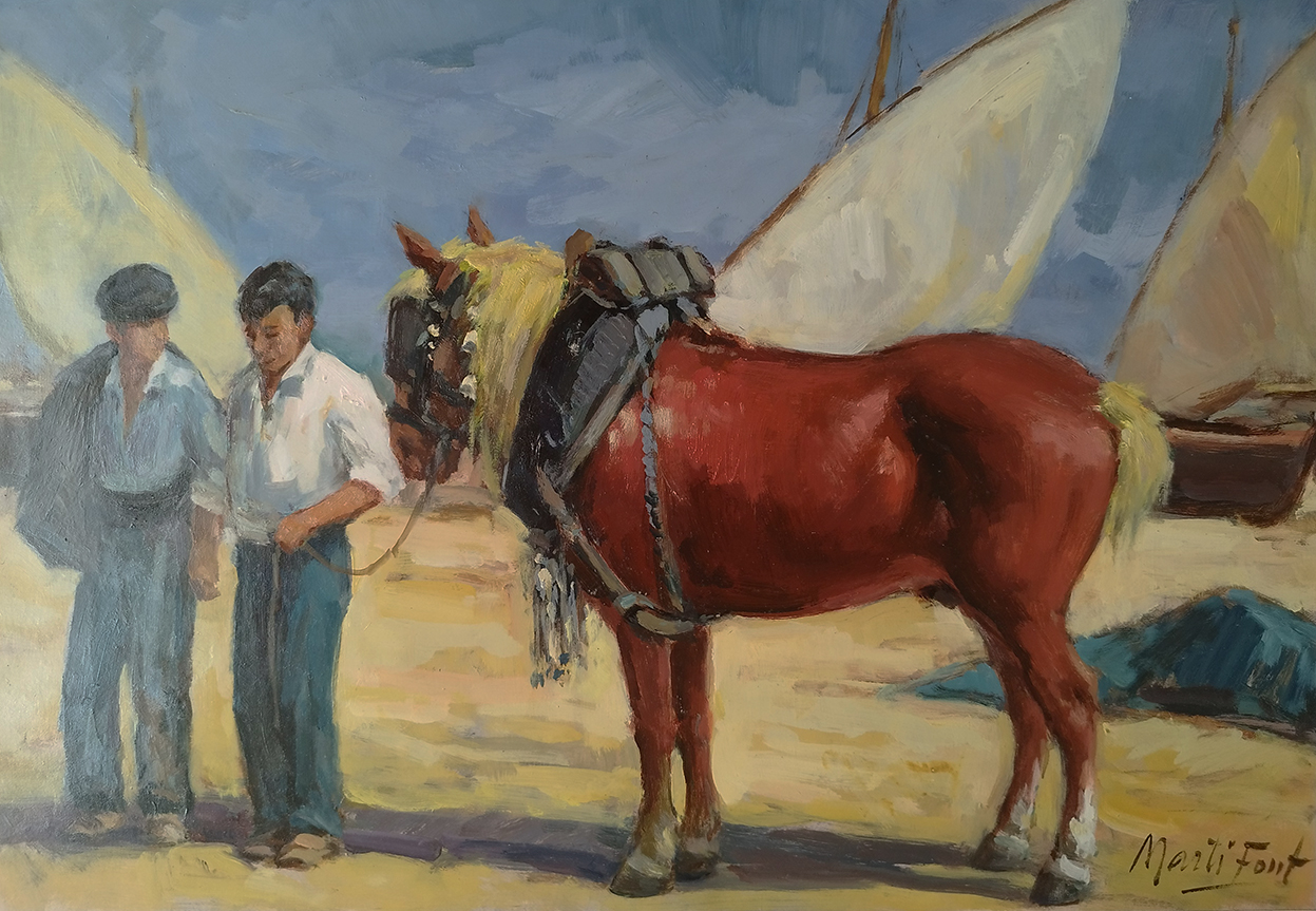 Pintor Martí font: Caballos con barcas