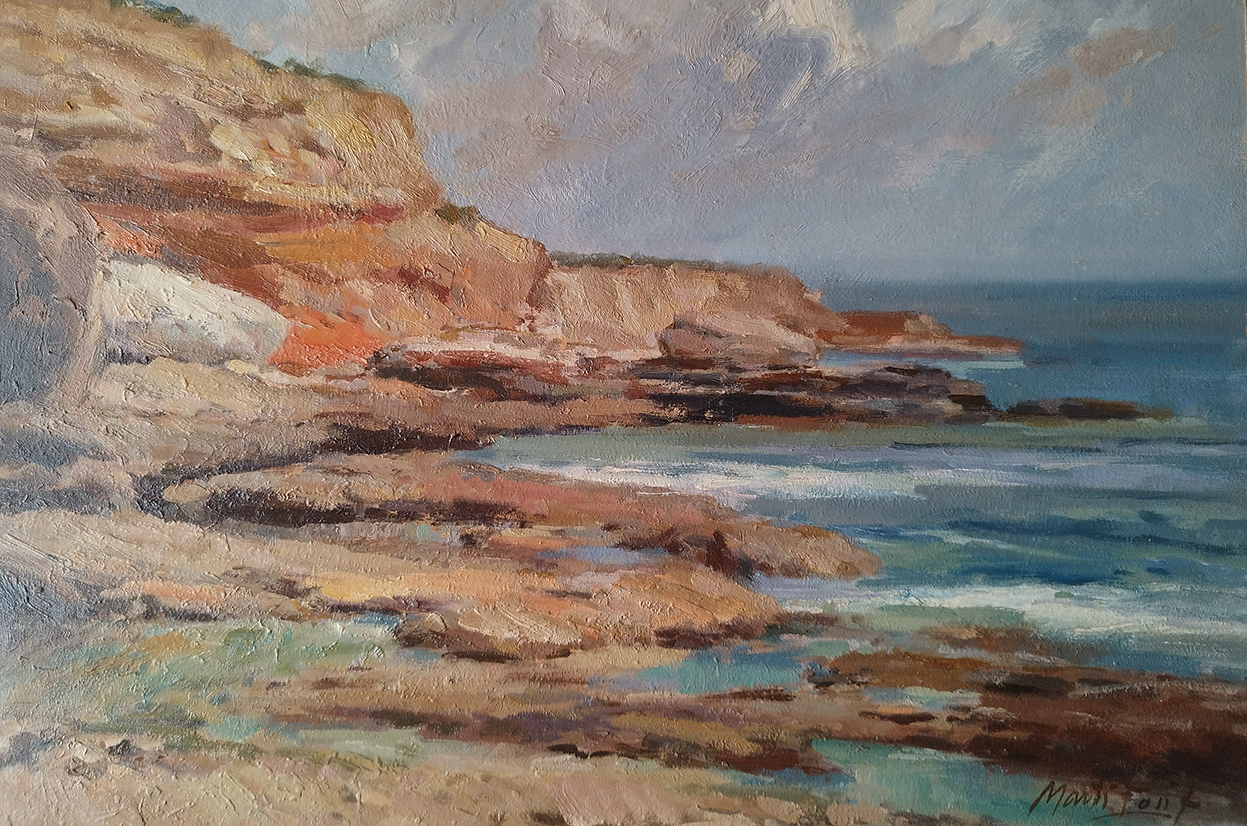 Pintor Martí font: Rocas en el mar